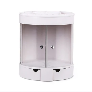

Hot 360-Degree Rotating Makeup Organizer Box Brush Holder Jewelry Organizer Case Jewelry Makeup Cosmetic Storage Box