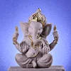 VILEAD Sandstone Indian Ganesha Elephant God Statue Religious Hindu Elephant-Headed Fengshui Buddha Sculpture Home Decor Crafts ► Photo 2/6