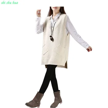 

Girls Clothes Spring Autumn Sweater V-neck Vest Roupas Infantis Children's Wear 2019 Hot Sale 14-20 Year Child Quality Clothing