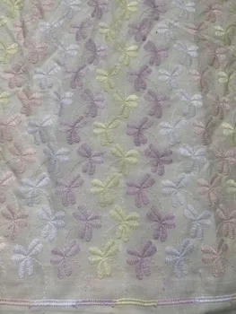 

2019 New style French net lace fabric 3D flower African tulle mesh lace fabric Swiss cotton lace fabric nigerian lace fabric