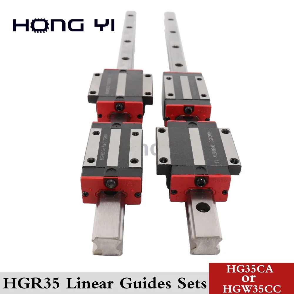 2 шт линейные рельсы HGR35 35 мм cnc части и 4 шт HGH35CA или HGW35CC линейные направляющие блок HGW35CC hgh35