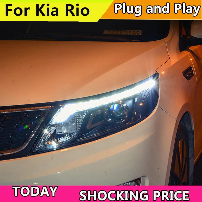 Чехол для автомобильных фар Kia Rio светодиодный светильник s 2011 2014 K2 дневные