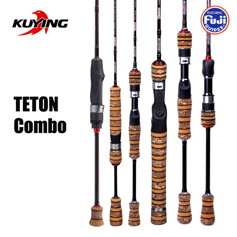 KUYING TETON Combo 1.56m 1.8m 1.86m 1.9m 1.92 1.98m di Kuying Teton 1.9 m UL Lure Carbon Casting Fishing Rod with