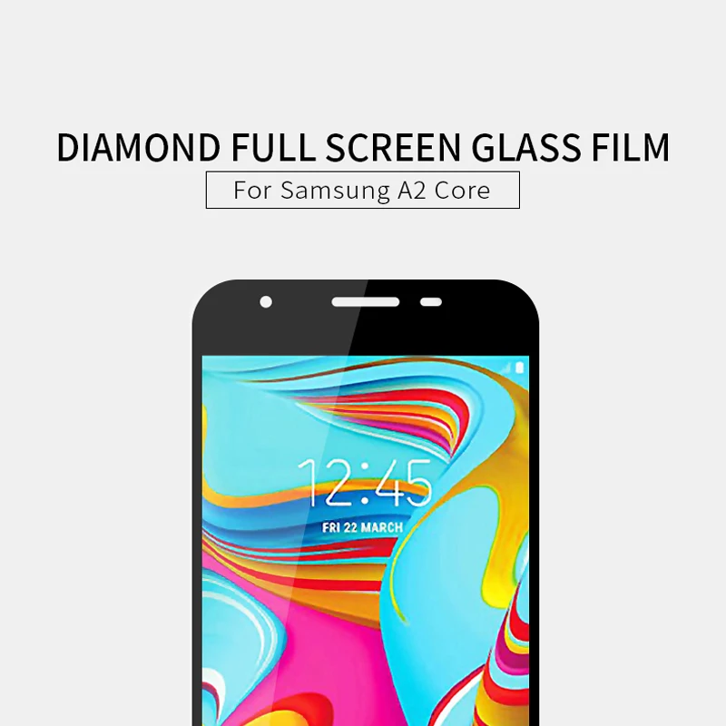 Закаленное 3d стекло для Samsung Galaxy A2 Core SM A260F защитная пленка экрана с полным