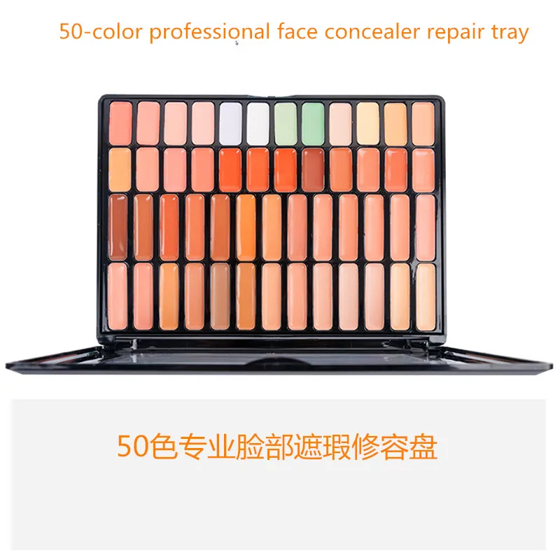 

50-color facial concealer, modified facebrightening complexion,high-gloss makeup make-up Photo studio cosmetics Prom cosmetics
