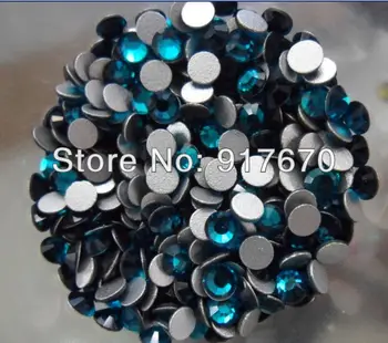 

Non loose hotfix flat back strass 288pcs /pack SS30 Blue Zircon stone,crystal rhinestone for clothing dress