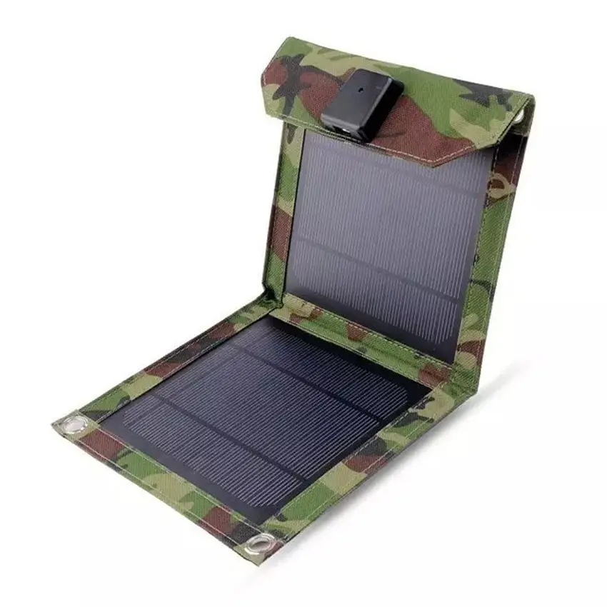 5W 1000mA camouflage folding solar charger bag solar cell phone charger