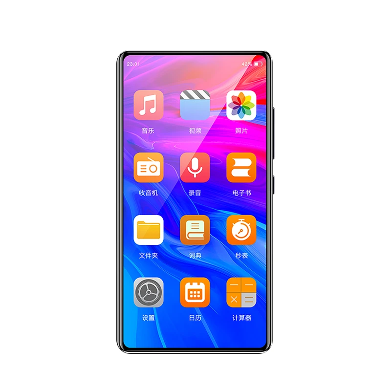 Najtaniej JWD oryginalny 8GB Hifi mp4 odtwarzacz muzyczny 5.0 calowy ekran dotykowy wbudowany głośnik z radiem FM Ebook wideo z baterią 2400mAh