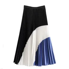 Женские юбки, весна-лето, новинка, хорошее качество, разные цвета, новая мода, миди юбка с принтом, Полосатая юбка