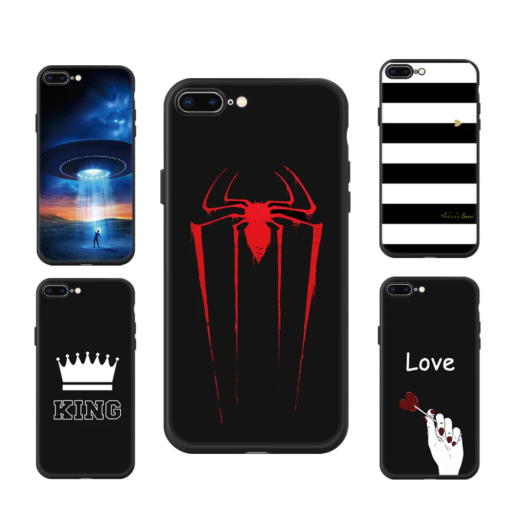 

Phone Case TPU Pattern For iPhone 8 7 Plus X 6 6S 5 S 5S SE Capa For iphone XS Max XR Silicone Spiderman Cover Cases Back Conque