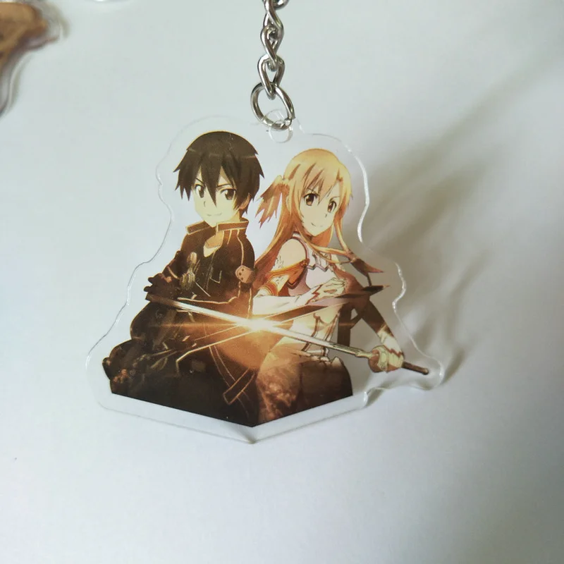 Меч искусство онлайн Kirito аниме акриловый брелок Kirigaya Kazuto Yuki Asuna милый кулон