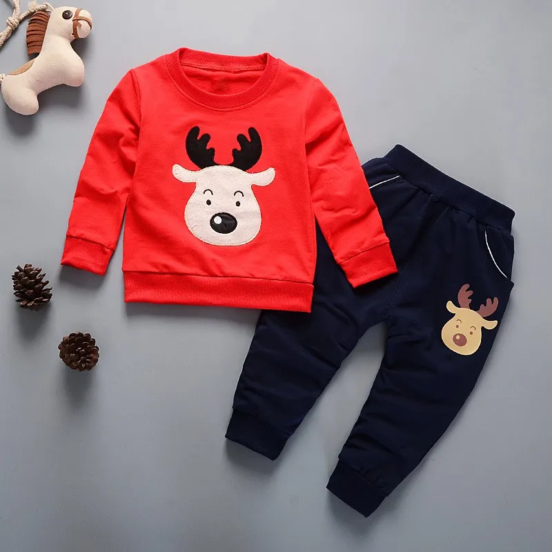 

Baby Boy Girl Clothes Set Spring/Autumn Cartoon T-Shirt Top+Casual Shorts Toddler Clothes Outfits