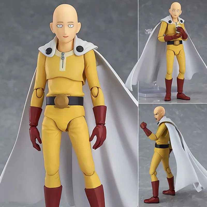 

Anime 14cm Saitama ONE PUNCH MAN Saitama Sensei PVC Figurine Collection Model toys for christmas gift no box free shipping