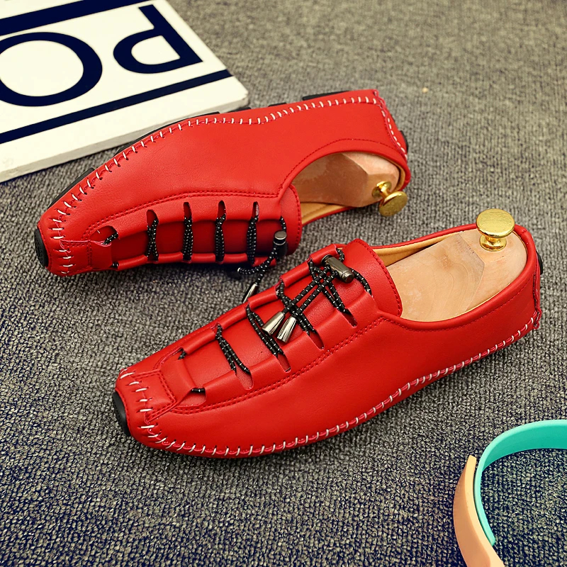 

YRRFUOT High Quality Men's Casual Shoes Original Fashion Vintage Handmade Leather Shoes Outdoor Waterproof Man Shoes Sneakers