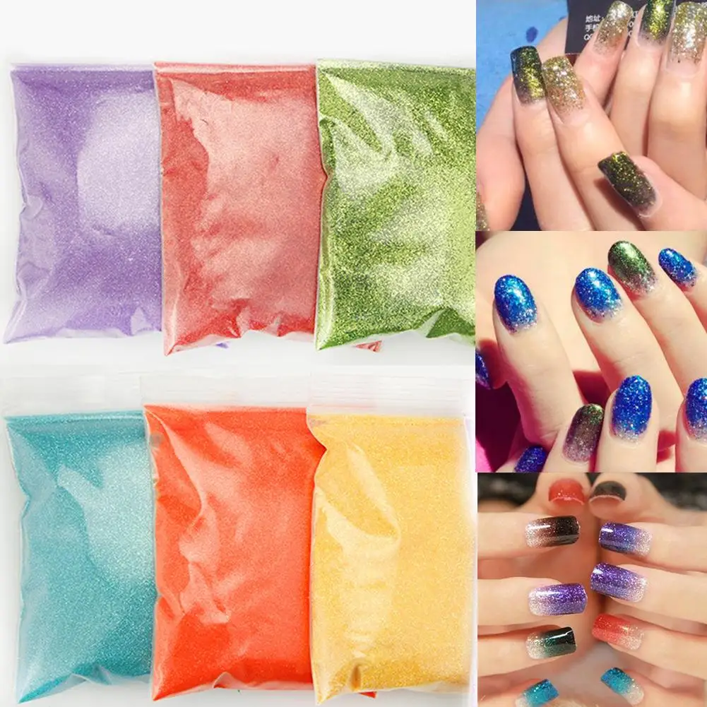 

NEW Arriveral 100g 12 Colors Glitter Nail Powder DIY Shimmer Pigment Manicure Art Decoration