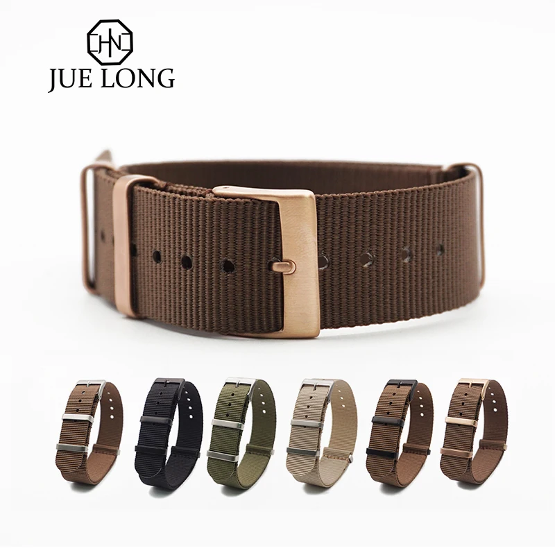 

High Quality Nylon 20mm Rose Gold Buckle Military Sports Strap NATO Strap