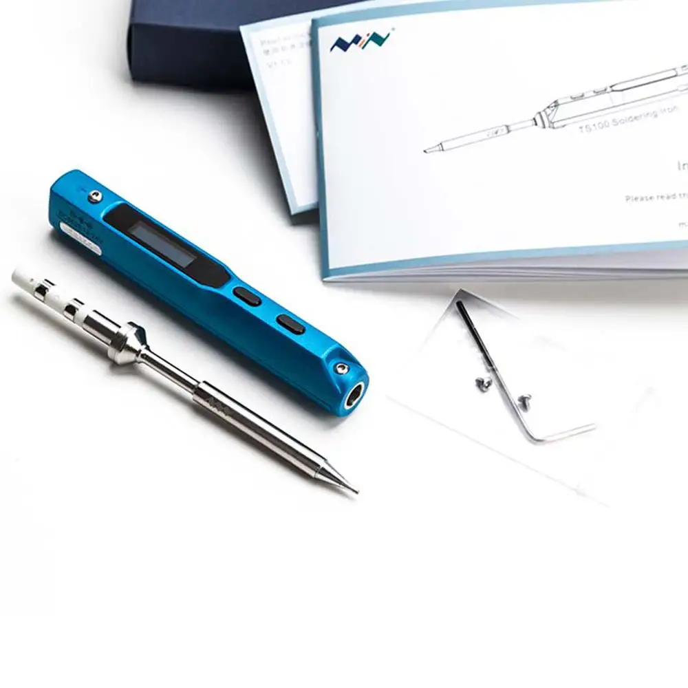 

Mini Portable 65W Programmable TS100 Electric Soldering Iron Digital LCD Easy-dismount Design Space Saving With Russian Manual