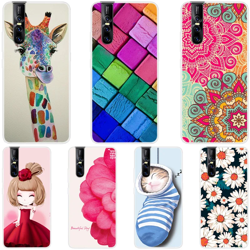 For Vivo V15 Case Vivo V15 Pro Case Cover Soft Silicone Cute Animal TPU Back Case For Vivo V15Pro V 15 Pro Phone Shell Funda