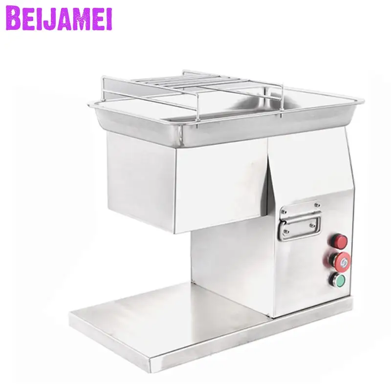 

BEIJAMEI 400kg/H Stainless Steel Multifunctional Cutter Cutting Meat Machine Commercial Electric Sliced Meat Shredded Maker