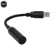 1 pçs portátil mini microfone estéreo ajustável usb 2.0 conversando microfone de gravação de som para computador pc linux