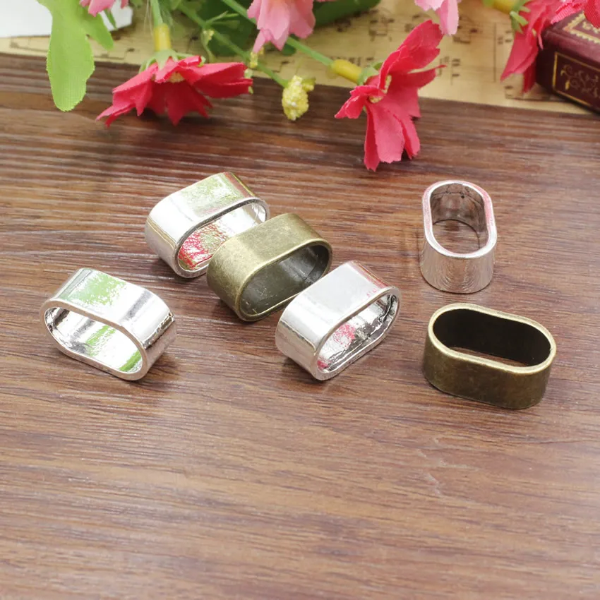 

Fit:10*20mm Cord Slider Flat Tube Beads,for Bracelet Necklace Cord Beads watch Chain Beads DIY Accessory 20pcs/lot K05418
