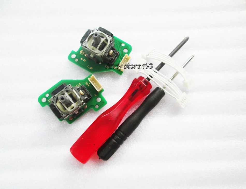 

Right Left 3D Analog Stick Joystick W/ PCB Board For Wii/U GamePad Controller For Wiiu with Screwdriver Tool + Cable