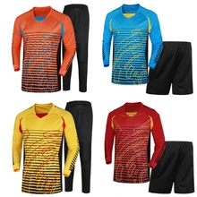 2016 Hot Brand Men’s Soccer Goalkeeper Jersey Football Sets Goal Keeper Uniforms Suit Training Pants Doorkeepers Shirt Short Kit
