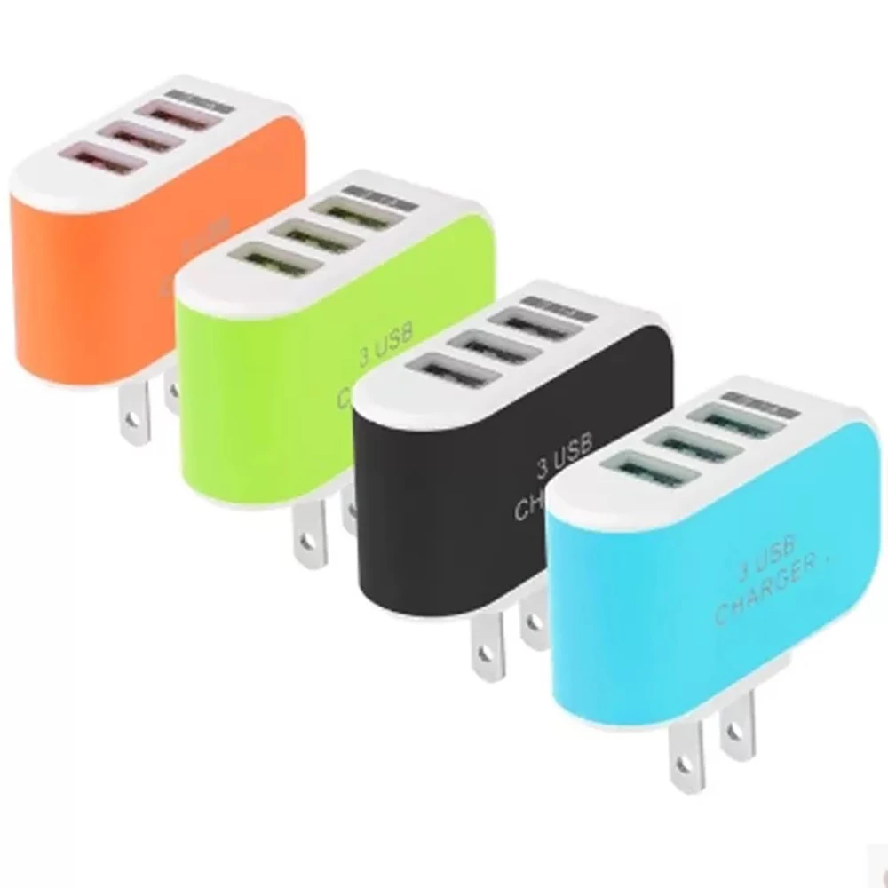 3 USB яркая Зарядка для путешествий дома AC Сетевой адаптер питания Android Smart Универсальный телефон с подсветкой зарядная головка USB зарядное устройство