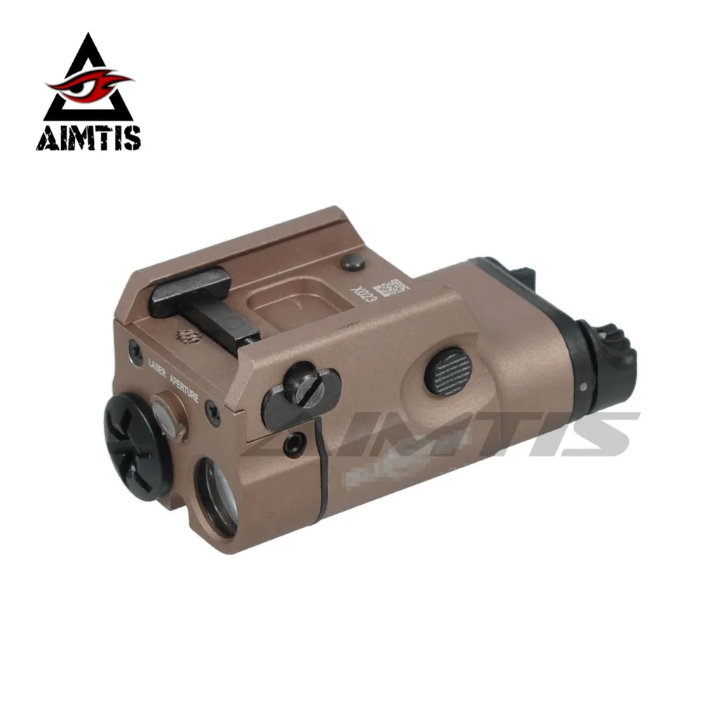 AIMTIS XC2 лазерный светильник, компактный пистолет, светильник-вспышка с красным лазером в горошек, тактический светодиодный мини-белый светильник, 200 люмен, страйкбол, светильник-вспышка