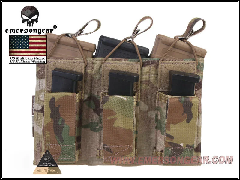 EMERSON тактическая Cordura 1000D шесть упаковок 5 56 mag pouch Molle маленький журнал пистолет