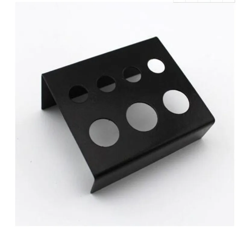 

High Quality Professional Black Stainless Steel Tattoo Cup Bracket Pigment Cap Holder Stand 7 Holes Supply Wholesale