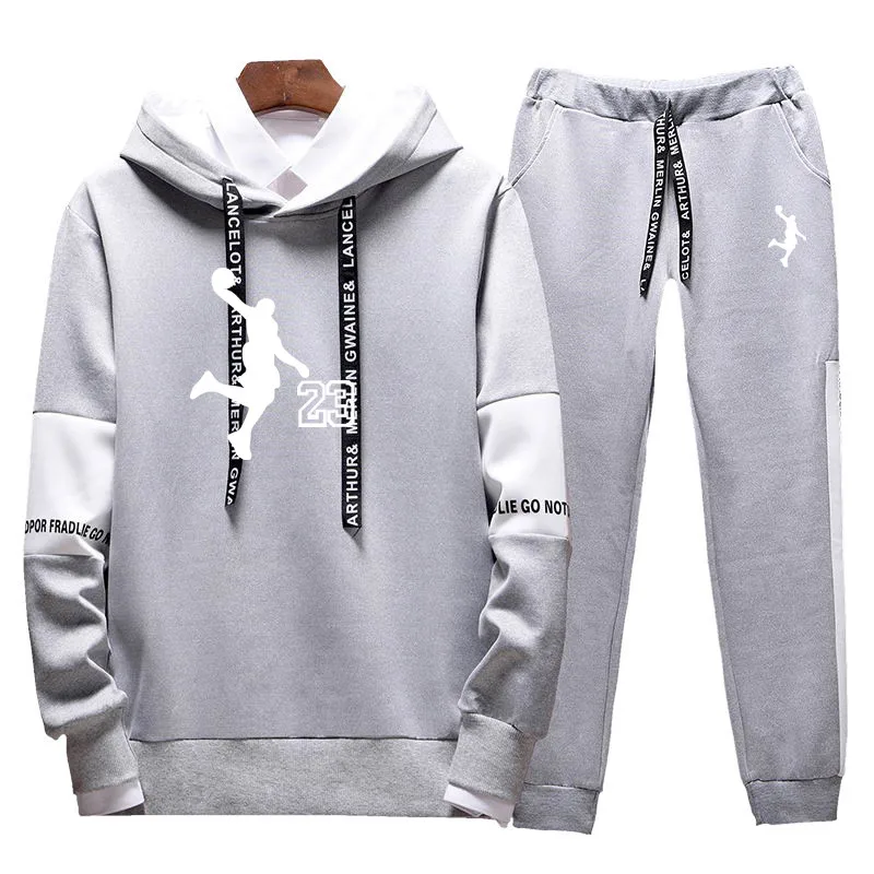 Men Clothing Set Sportswear 2019 Autumn New Hoodies Sweatshirts Sporting Sets Men's Tracksuits Two Piece Hoodies+Pants 2pcs Sets