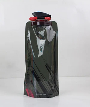 Открытый складной Велосипеды мешок воды взбираться Пластиковые Портативный Кемпинг фруктовый сок бутылка молока мешок акция подарок настроить логотип - Цвет: Черный