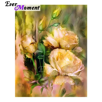 

Ever Moment Diamond Painting Picture Of Rhinestone Yellow Flower Full Square Drill Decoration For Home Diamond Embroidery 3F1297