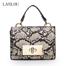 LANLOU новая роскошная сумка через плечо, роскошные сумки, женские сумки, дизайнерская Высококачественная кожаная модная сумка-мессенджер с принтом