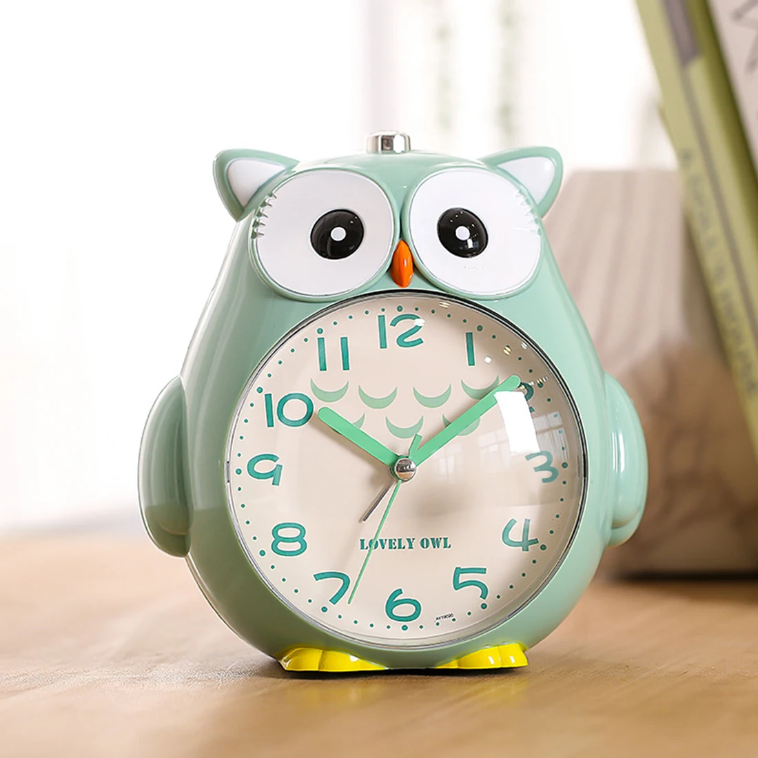 Творческий милый будильник Сова светящиеся часы студенческий музыкальный Повтор Будильник подарок на день рождения украшение детской комнаты - Цвет: Green