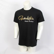 Футболки для рыбалки Джерси с коротким рукавом Хлопок рыбаки рыболовные форель окунь приманка анти-УФ быстросохнущая дышащая одежда Gamakatsu