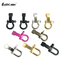 10 PCS O U Shape Zinc Alloy Adjustable Anchor Shackle Emergency Rope Survival Paracord Bracelet Buckle for EDC Outdoor Camping