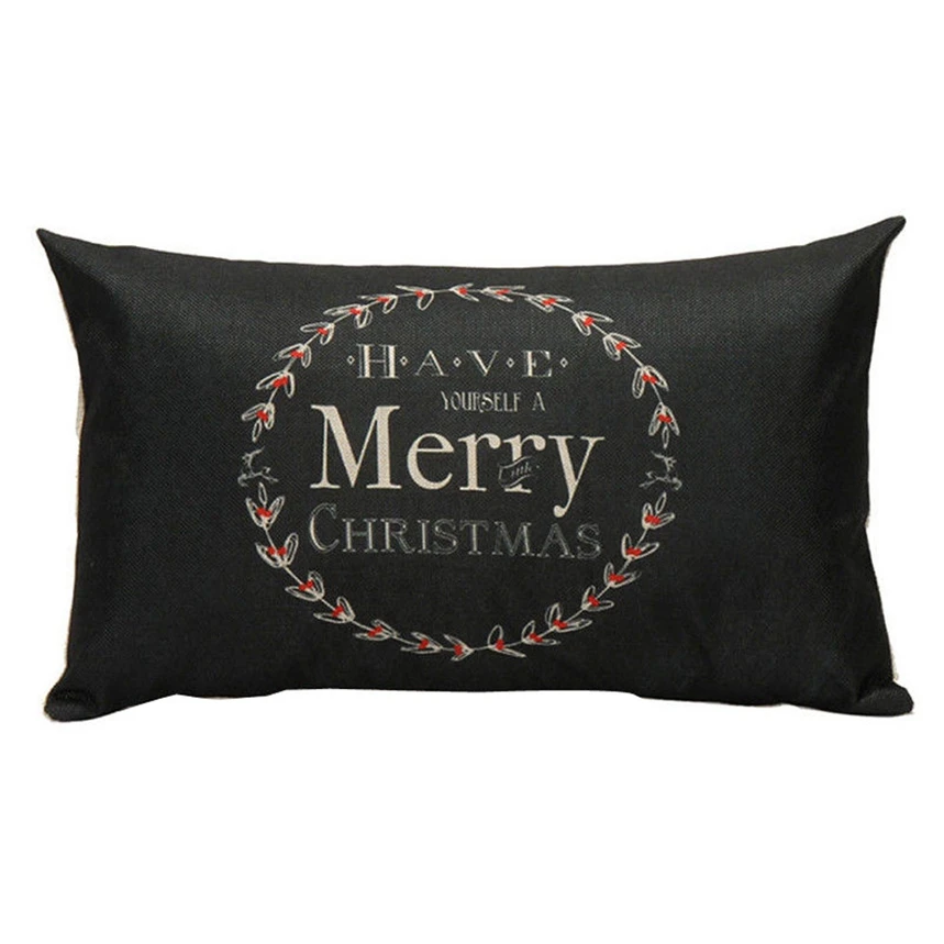 

New Arrive Pillow Case Christmas Rectangle Cushion Cover Silk Pillow Case Pillowcase s5