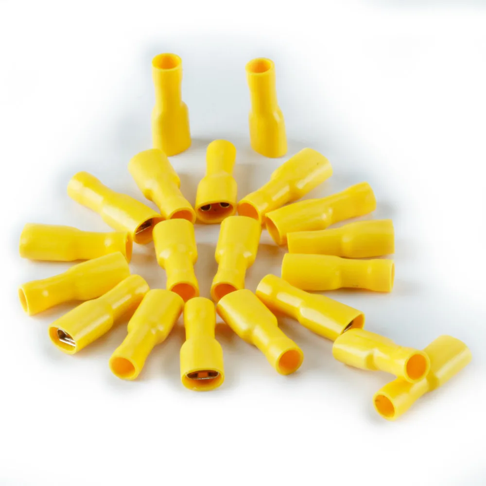 Female 20PCS 12 10 AWG Wire Crimp Spade Terminals Fully Insulated