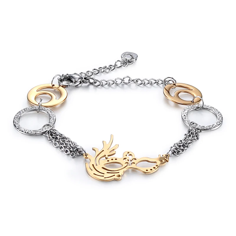 

2019 New fashion wholesale women stainless steel bracelet personalized design bracelet charm bracelet for women Br032216