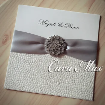 

CA0721 Luxury handmade personalised Embossed Wedding Invitations