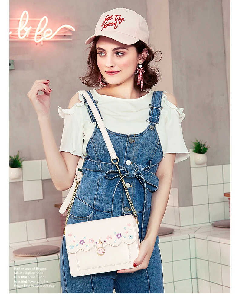 Just star women leather shoulder bag 3