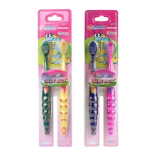 2 шт./лот мягкая детская зубная щетка с изображением медведя из мультфильма, гигиена полости рта, уход за детьми, принадлежность для чистки