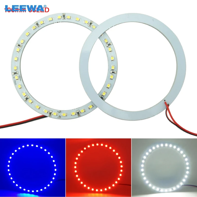 LEEWA 2 шт. 100 мм Автомобильный ангельские глазки 1210/3528 33SMD светодиодный головной