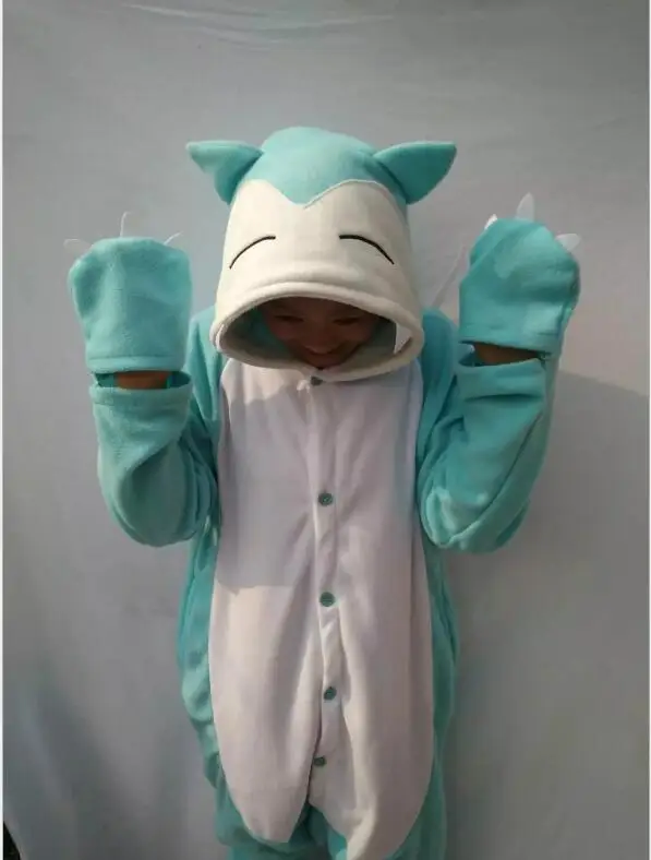 Японские Аниме Poke mon fat милые Snorlax Onesie Umbreon косплей костюм флис пижамы Хэллоуин вечерние комбинезон