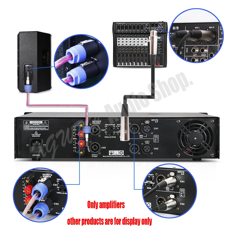 DJ Audio Amplifier New Line Array Speakers Power