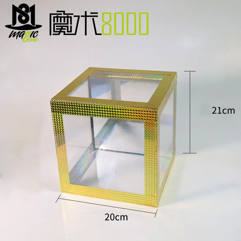 Сценические Волшебные Цветы из прозрачной коробки появляются цветы мгновенно фантастический магический представление магический реквизит Волшебные трюки