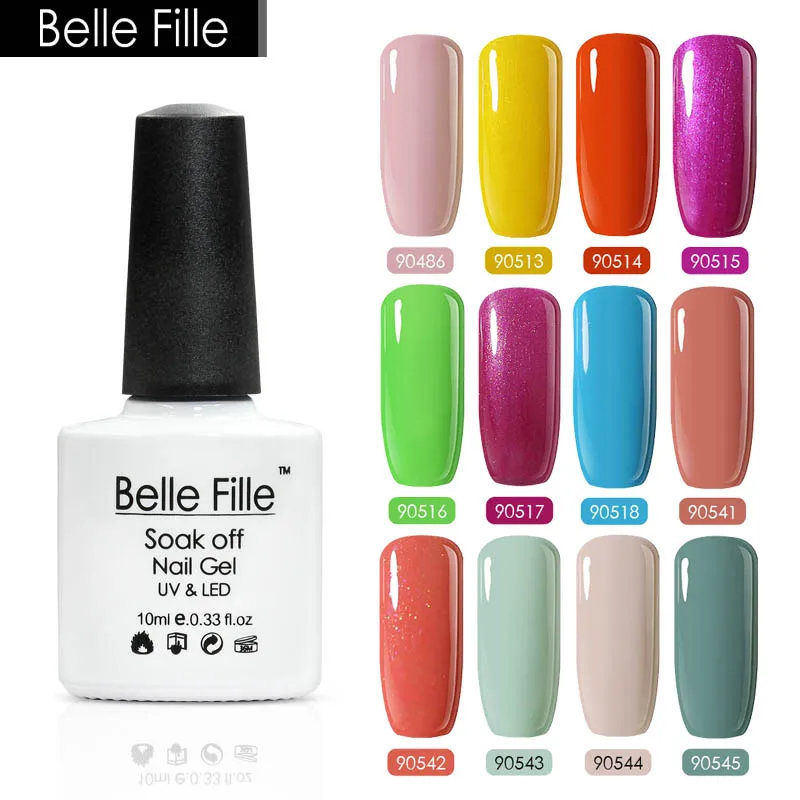 

Belle Fille 10ml Nail Gel UV Vernis Semi Permanant Green Varnish Manicure UV Lacquer Gel Nail Polish Soak Off Nail Art Gellak