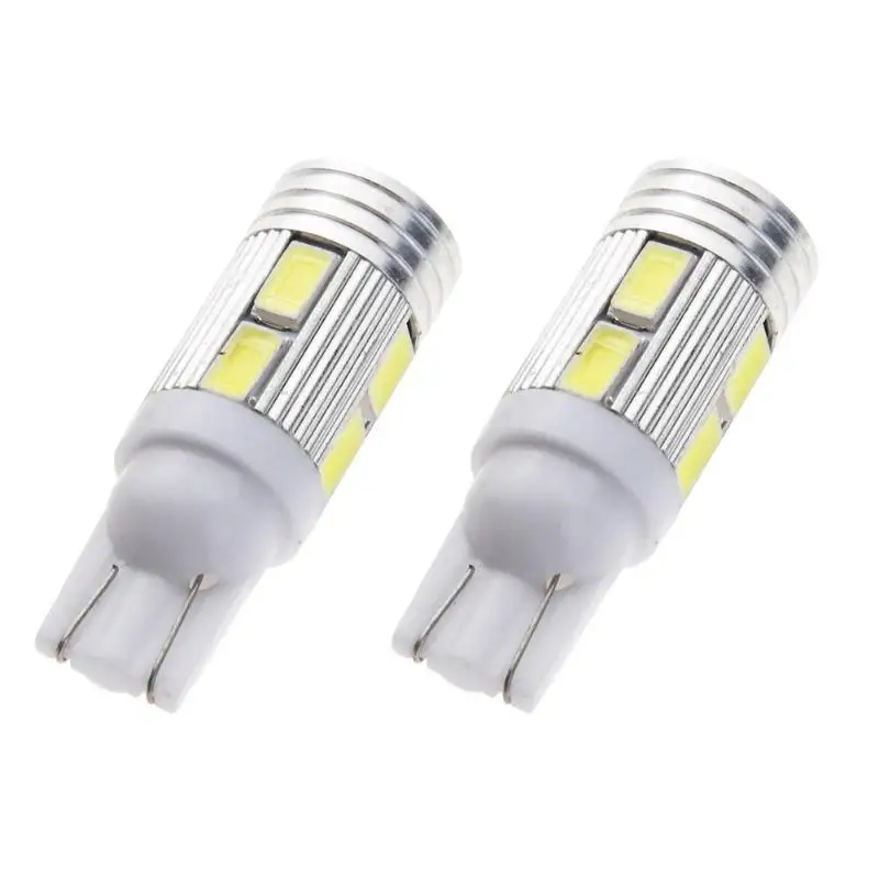 2 шт. белый автомобиль светодиодный светильник T10 W5W 5630-6SMD 5630-10SMD 6000K бортовой светильник лампочка 12V универсальный авто-Стайлинг авто светильник